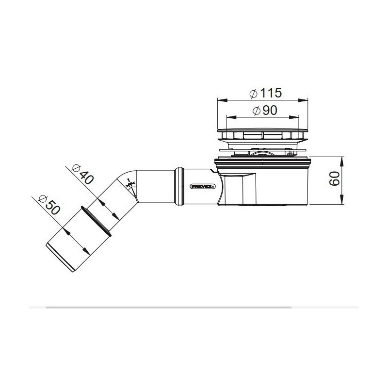 Odpływ brodzikowy FI 90 z łatwym czyszczeniem from góry dla nowoczesnych łazienek