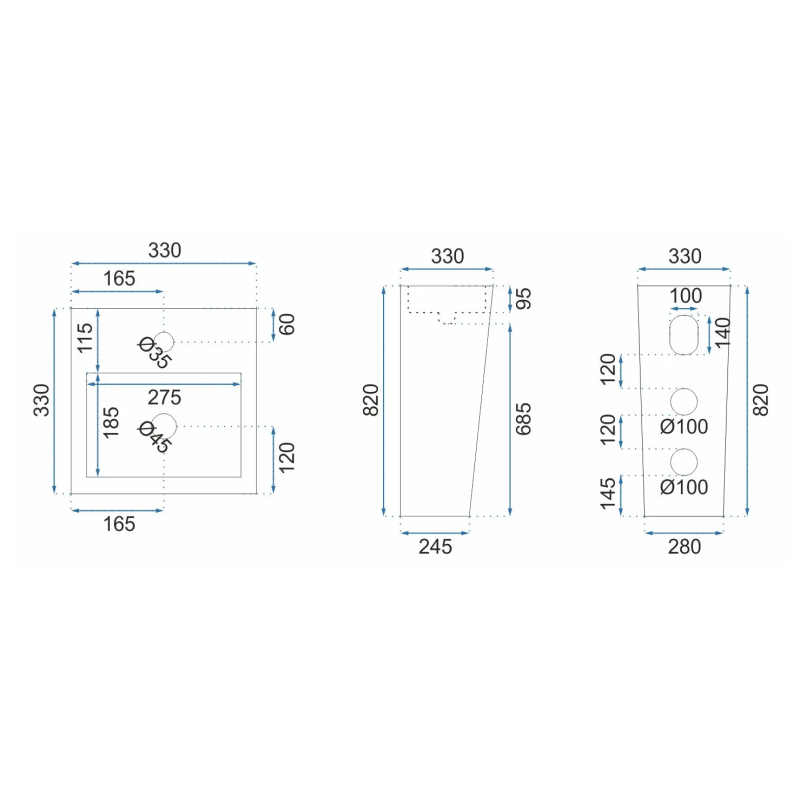 Wolnostojąca Umywalka Kamila REA-U5633 - Elegancja i Styl w Łazience