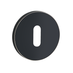 Zestaw szyldów wewnętrznych czarno-złotych, okrągłych z kluczem, elegancka osłona aluminiowa