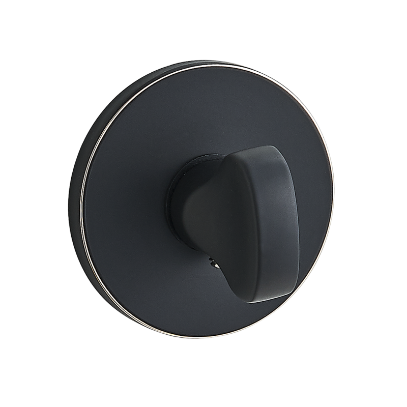 Ekskluzywna Rozeta WC Premium, Okrągła - Czarno-Złota, dla Drzwi Wewnętrznych