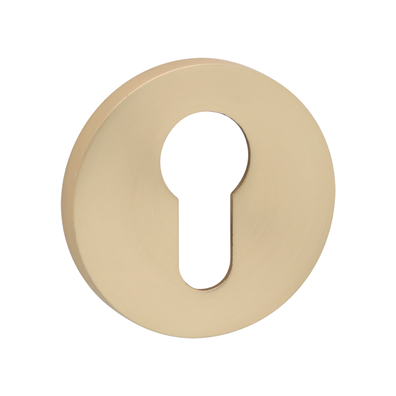 Złota Rozeta Krótka Okrągła Wewnętrzna z Wkładką – Styl i Bezpieczeństwo w Jednym!