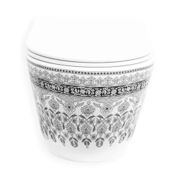 Elegancka Misa WC Carlo Mini Rimless Arte w Ciemnym Szarym + Deska Wolnoopadająca