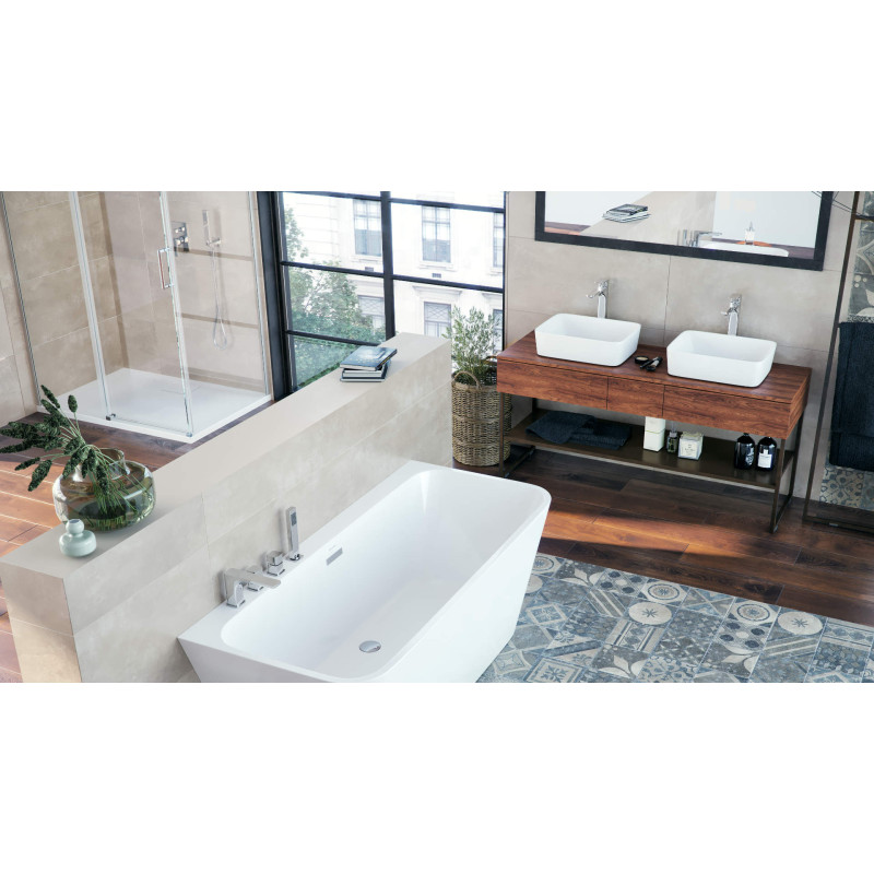 Keria bateria umywalkowa stojąca wysoka, chrom