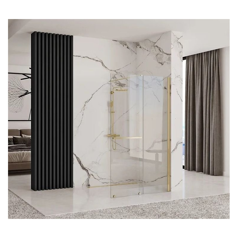 Elegancka Ścianka Prysznicowa CORTIS GOLD 100 - Twoje Luksusowe Doświadczenie Kąpielowe