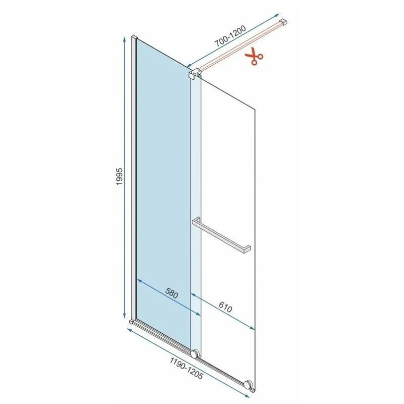 Ekskluzywna Ścianka Prysznicowa Cortis Gold 120 - Elegancja i Styl w Twojej Łazience!