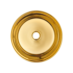 Elegancka Umywalka Nablatowa TINOS - Złoty Blask, Styl i Nowoczesność!