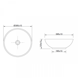 Ekskluzywna Umywalka TINOS Czarny/Złoty Połysk - Nowoczesny Design CE-43-027