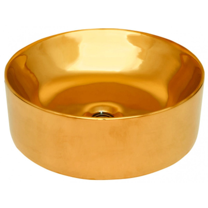 Luksusowa Umywalka Nablatowa KOS Złoty Połysk - Kod CE-38-009 dla Eleganckich Łazienek