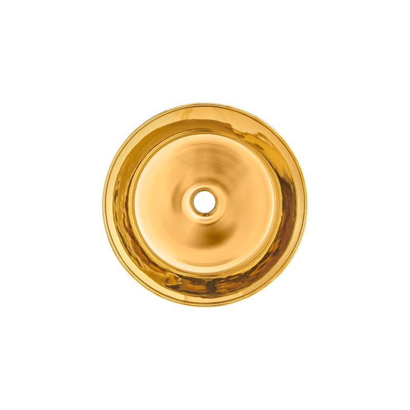 Luksusowa Umywalka Nablatowa KOS Złoty Połysk - Kod CE-38-009 dla Eleganckich Łazienek