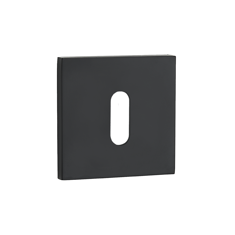 Elegancki Szyld Kwadratowy z Kluczem - Czarne Wykończenie, Bezpieczeństwo i Styl w Jednym