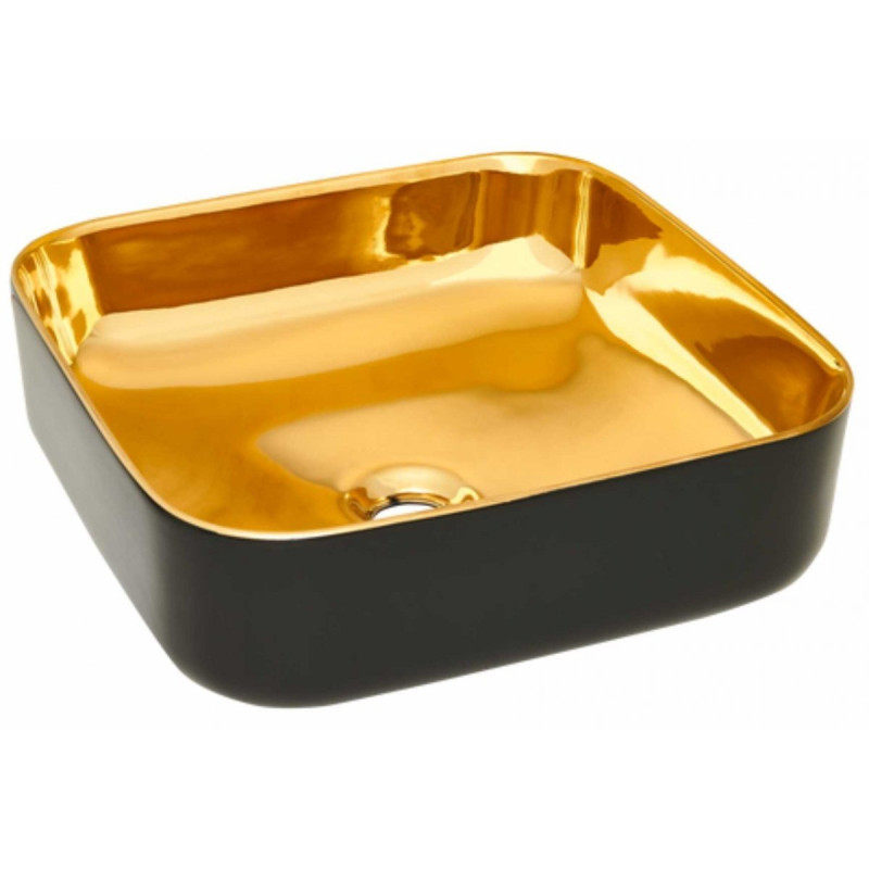 Luksusowa Umywalka Nablatowa Malaga Złoty Połysk Nowoczesny Design CE-39-027
