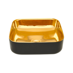 Luksusowa Umywalka Nablatowa Malaga Złoty Połysk Nowoczesny Design CE-39-027