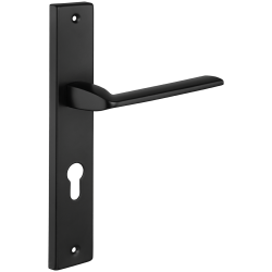 Elegancka klamka Zambia z czarnym wykończeniem na klasyczny szyld