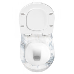 Ekskluzywna Deska WC Carlos Duroplast w Kolorze Granitowym - Smukły Design!