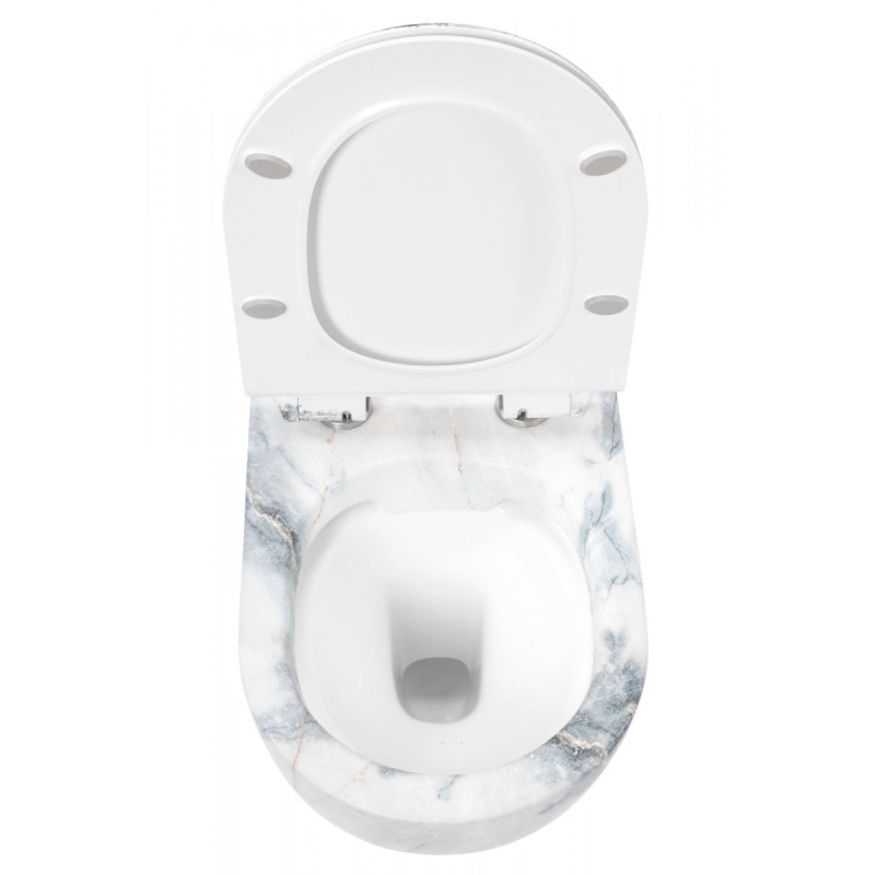 Ekskluzywna Deska WC Carlos Duroplast w Kolorze Granitowym - Smukły Design!