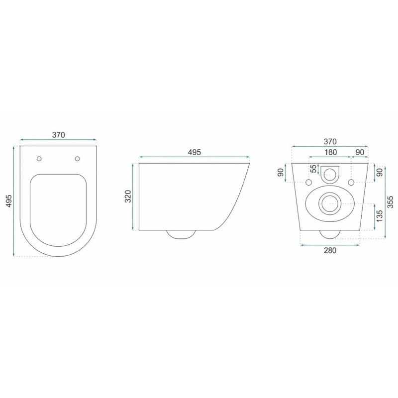 Ekskluzywna Deska WC Carlos Duroplast w Kolorze Granitowym - Smukły Design!