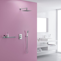 Efektowne Ramię Prysznicowe Ścienne Kwadratowe - Nowoczesny Design łazienki