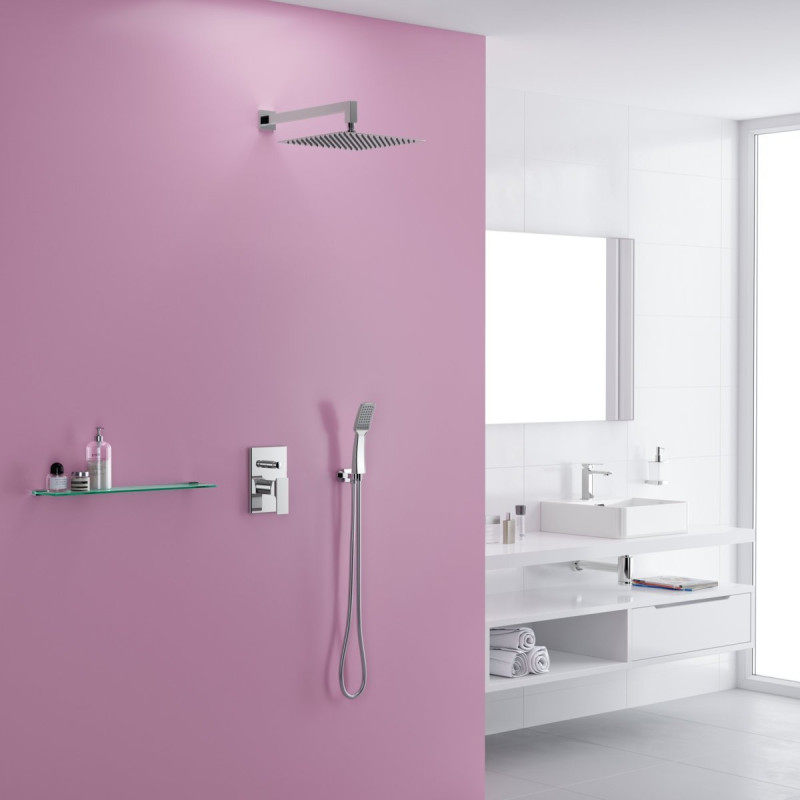 Efektowne Ramię Prysznicowe Ścienne Kwadratowe - Nowoczesny Design łazienki