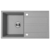 Stylowy Zlewozmywak Granitowy Viti Premium z Ociekaczem i Syfonem Compact - Szary Elegance