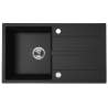 Zlewozmywak Granitowy Viti Premium: Odporność i Styl w Twojej Kuchni, Czarny 44x76 cm