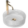 Elegancka Umywalka Rea Cristal 35 Transparentna - Design Nablatowy