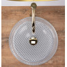 Elegancka Umywalka Rea Cristal 35 Transparentna - Design Nablatowy