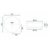 Elegancka Umywalka Rea Cristal 35 Transparentna - Design Nablatowy