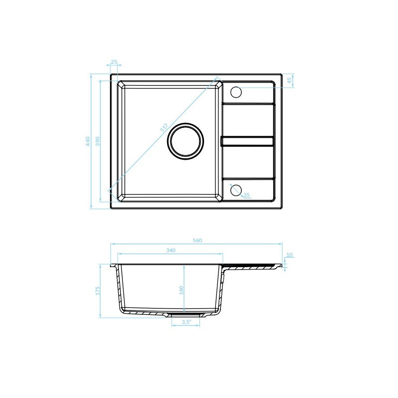 Zlewozmywak Granitowy Viti Beżowy - Elegancja i Trwałość w Twojej Kuchni