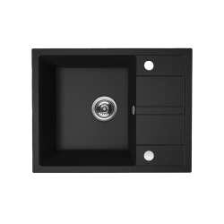 Zlewozmywak Granitowy Viti z Półociekaczem - Elegancka Czerni do Twojej Kuchni