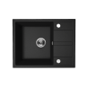 Zlewozmywak Granitowy Viti z Półociekaczem - Elegancka Czerni do Twojej Kuchni