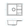 Zlewozmywak Granitowy Viti z Półociekaczem - Elegancka Czerni do Twojej Kuchni