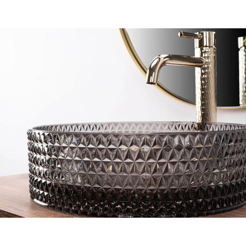 Elegancka Umywalka CRISTAL 35 Black - Styl i Klasa na Twojej Łazienkowej Półce