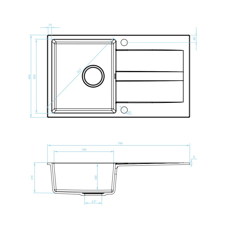 Granitowy Zlew Laut z Ociekaczem - Elegancja i Trwałość na Lata!