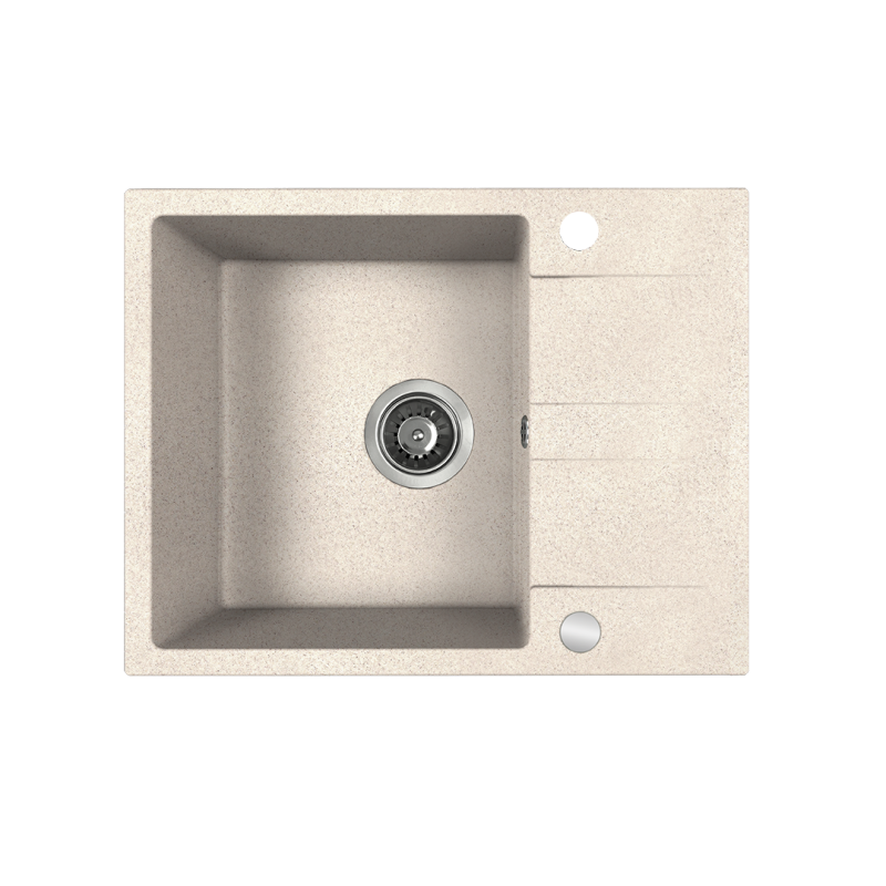 Zlewozmywak Laut beżowy 1-komorowy z półociekaczem - stylowy i funkcjonalny dodatek do kuchni