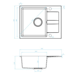 Zlewozmywak Laut beżowy 1-komorowy z półociekaczem - stylowy i funkcjonalny dodatek do kuchni