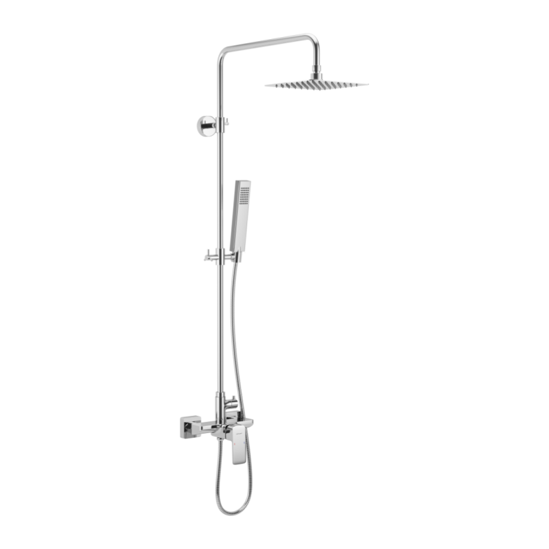 Keria zestaw prysznicowy z deszczownicą, 20 cm, chrom