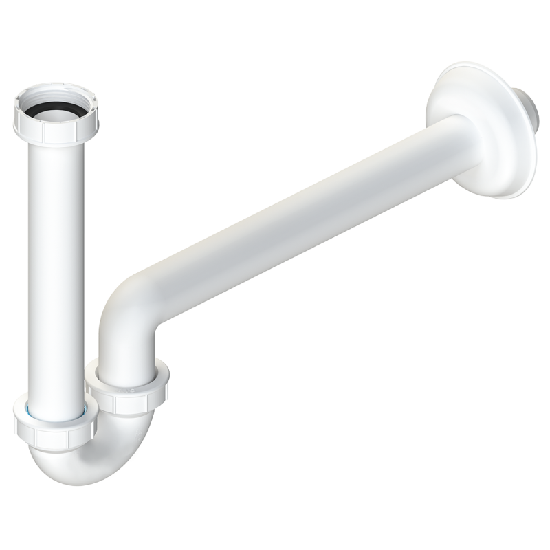 Biały Syfon Rurowy PP - Trwałość i Styl do Twojej Umywalki!