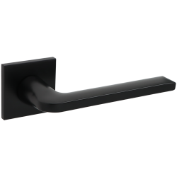 Klamka SAO z Rozetą | Klasyczna Elegancja w Czarnym Wykończeniu