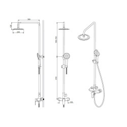 Deszczowy Zestaw Prysznicowy Oxalia – Luksus i komfort w Twojej łazience!