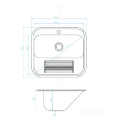 Funkcjonalny Zlewozmywak Inox 550mm z Syfonem Kuchinox CHIOS - Jakość i Wytrzymałość!