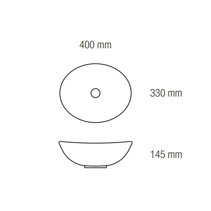 Stylowa Umywalka Nablatowa Aqua - Nowoczesny Design 40x33 cm