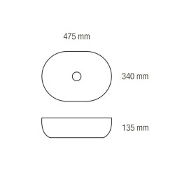 Elegancka Umywalka Ceramiczna Muro 47,5x34 - Stylowy dodatek do każdej łazienki!