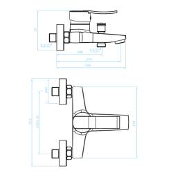 Elegancka Bateria Wannowa MADERA Czarna – Nowoczesny Design Bez Zestawu Natryskowego