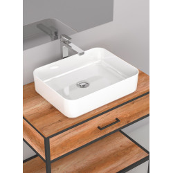 Elegancka umywalka nablatowa Cook 48x37 - nowoczesny styl łazienki