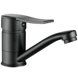 Elegancka Czarna Bateria MADERA z Ruchomą Wylewką - Funkcjonalność i Styl w Twojej Łazience