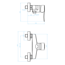 Elegancka Czarna Bateria MADERA - Ścienna z Dźwignią Fala dla Nowoczesnych Łazienek