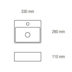 Stylowa umywalka ceramiczna Nexo 33x28 – elegancja i funkcjonalność na Twoim blacie!