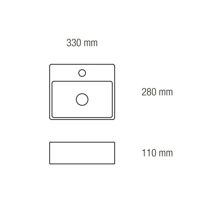 Elegancka umywalka ceramiczna Paros 33x28 – styl i funkcjonalność dla Twojej łazienki