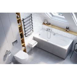 Meteor grzejnik łazienkowy 85x50 cm, szary metalik