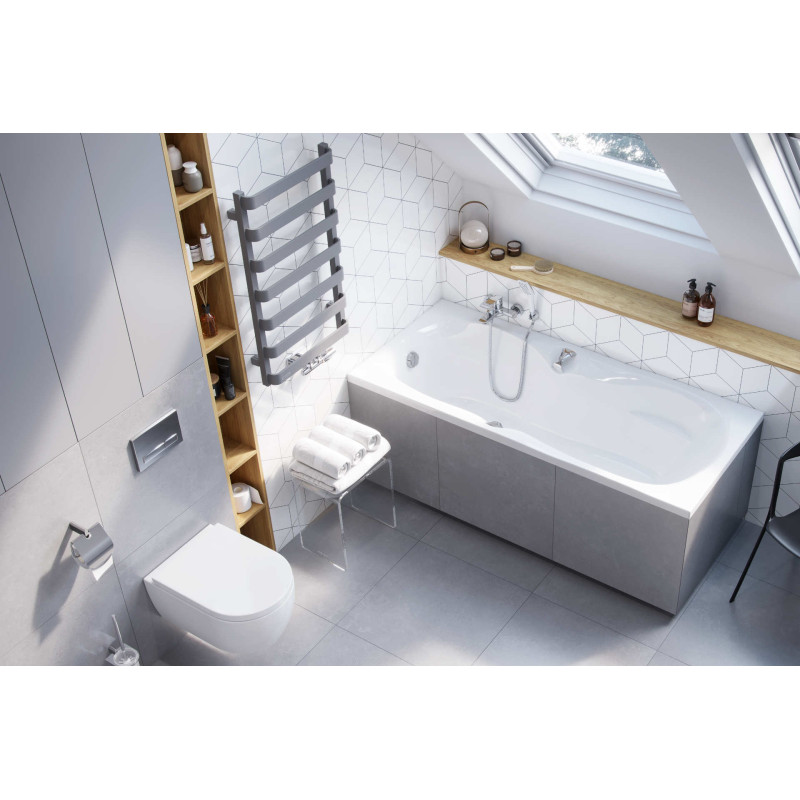 Meteor grzejnik łazienkowy 85x50 cm, szary metalik